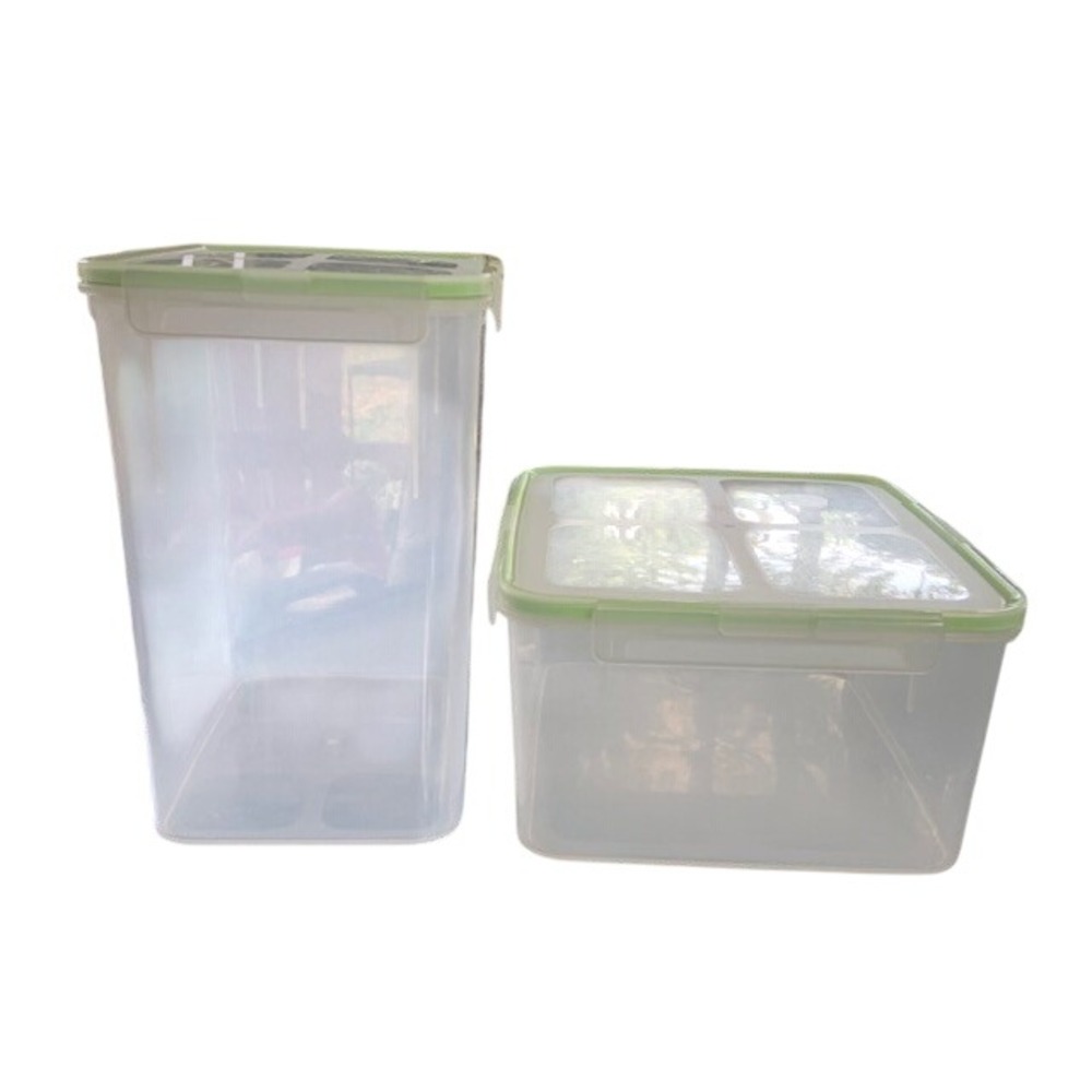 Food Network 2 Pc Airtight Large Food Storage Container Set Locking Lids USA